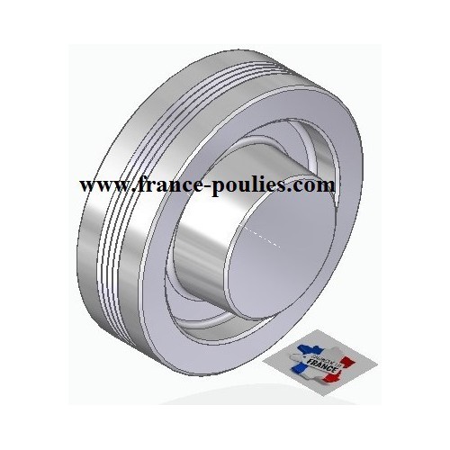 POULIE POLY-V ALU Øext 100 PJ 4 DENTS