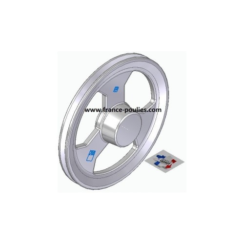 POULIE ALU 1 SPA ØP 225 ALESAGE 17H7 + RAINURE DE 5