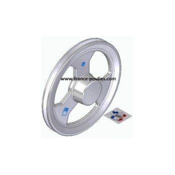 POULIE ALU 1 SPA ØP 225 ALESAGE 17H7 + RAINURE DE 5