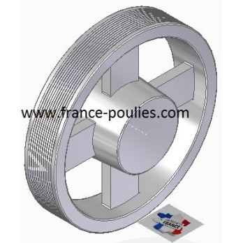 POULIE POLY-V ALU Øext 200 PJ 12 GORGES