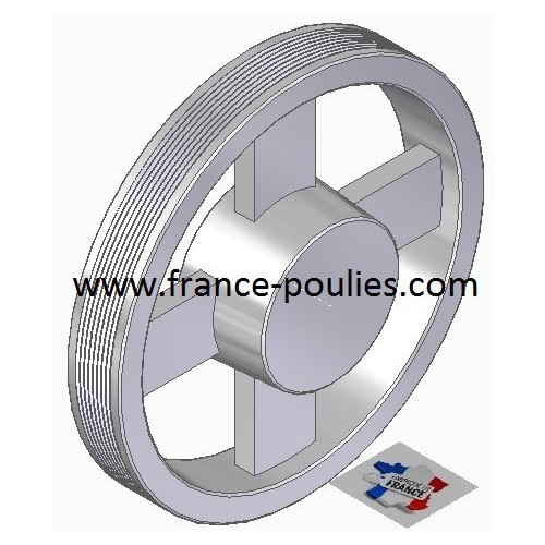 POULIE POLY-V ALU Øext 200 PJ 8 GORGES