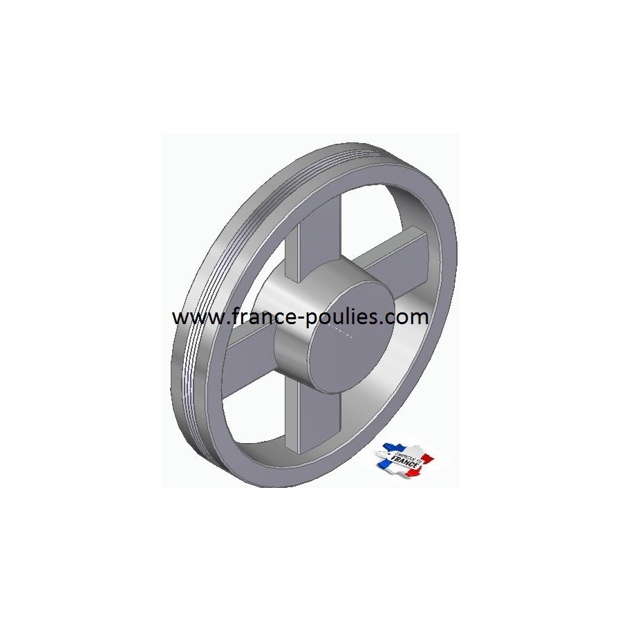 POULIE POLY-V ALU Øext 200 PJ 4 GORGES