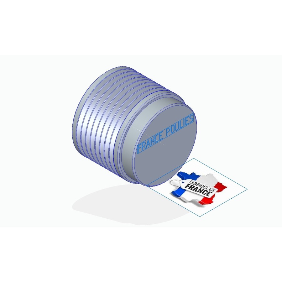 POULIE POLY-V ALU Øext 71 PL 8 DENTS