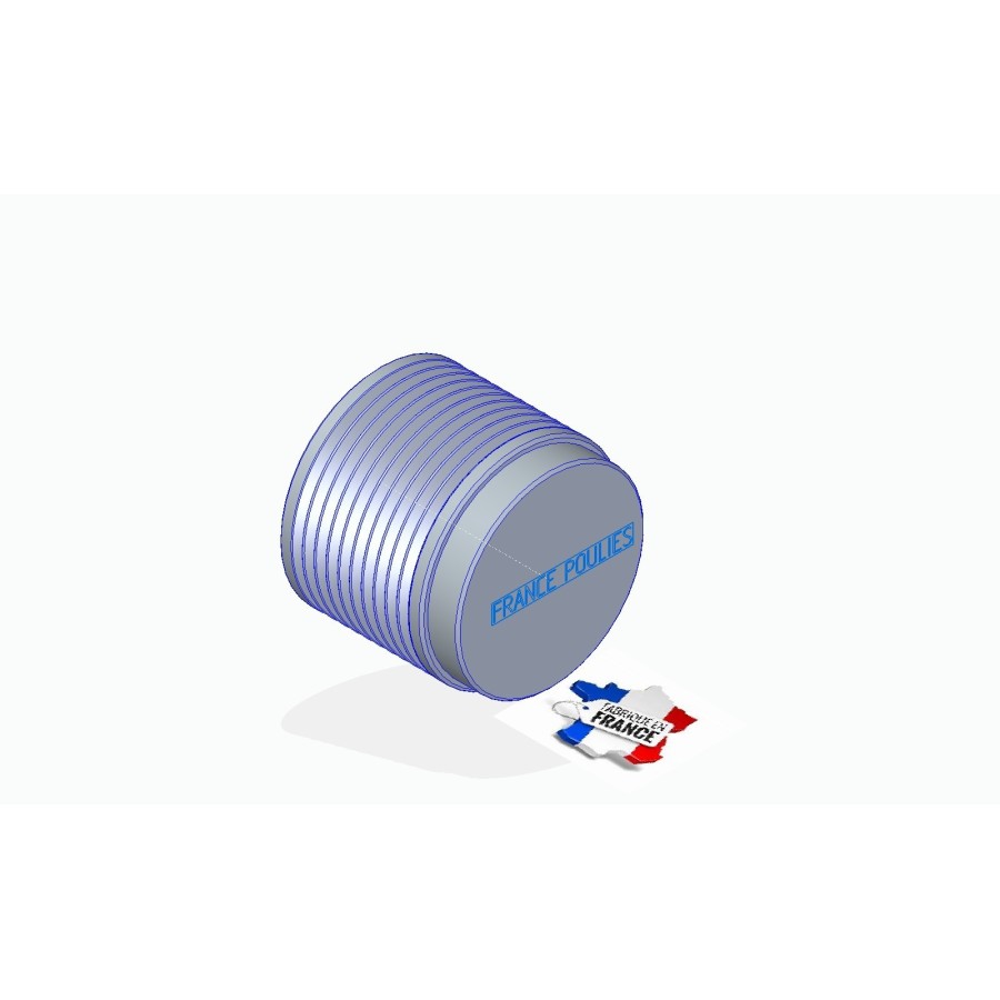 POULIE POLY-V ALU Øext 90 PL 10 DENTS