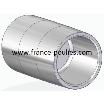 poulie plate alu Ø50x80