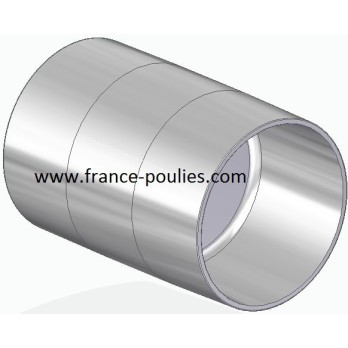 poulie plate alu Ø70x100