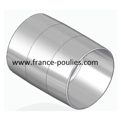 poulie plate alu Ø80x100