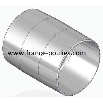 poulie plate alu Ø80x100