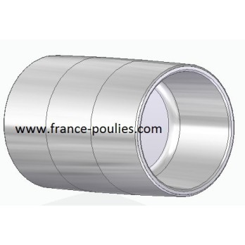 poulie plate alu Ø40x60