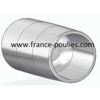 poulie plate alu Ø50x100