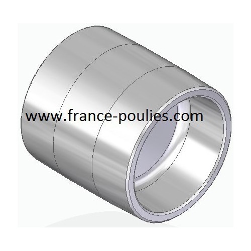 poulie plate alu Ø50x50