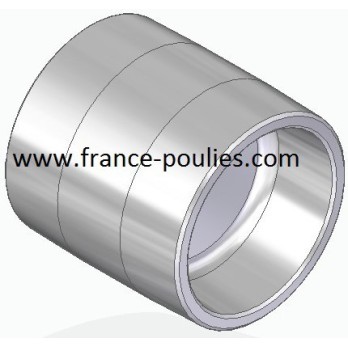 poulie plate alu Ø50x50