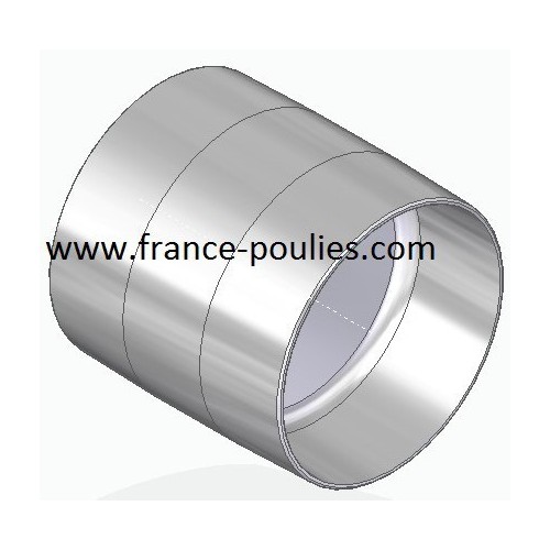 poulie plate alu Ø60x60