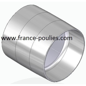 poulie plate alu Ø60x60