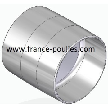 poulie plate alu Ø80x80