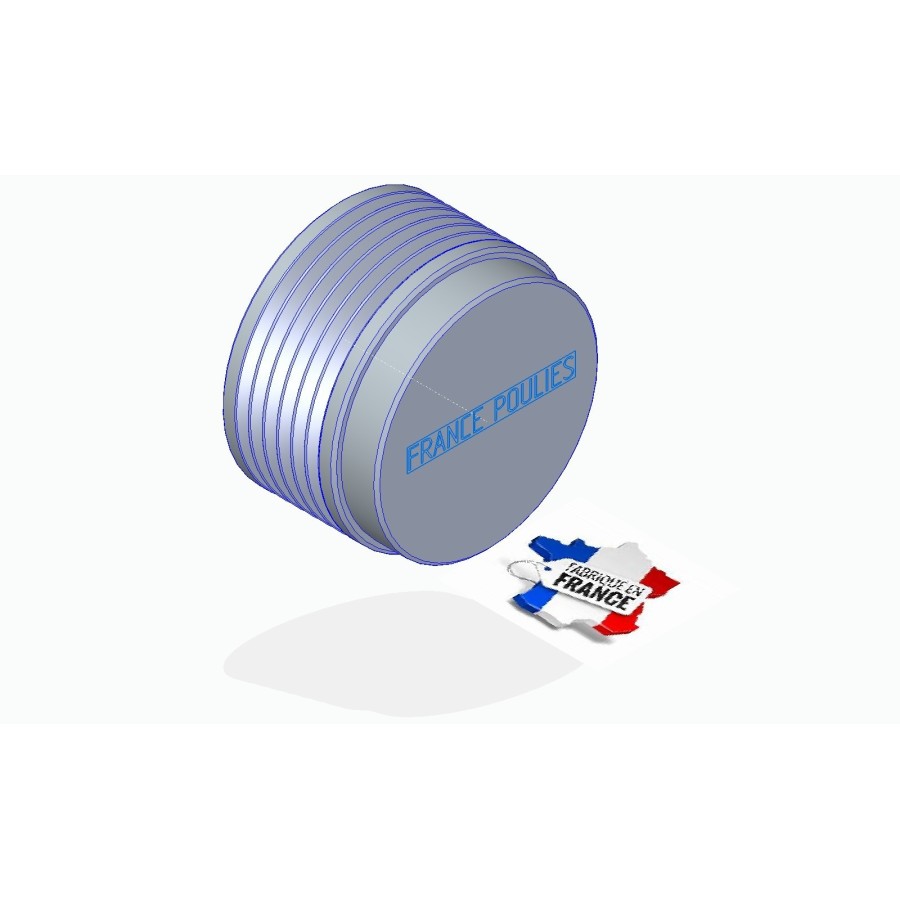 POULIE POLY-V ALU Øext 90 PL 6 DENTS