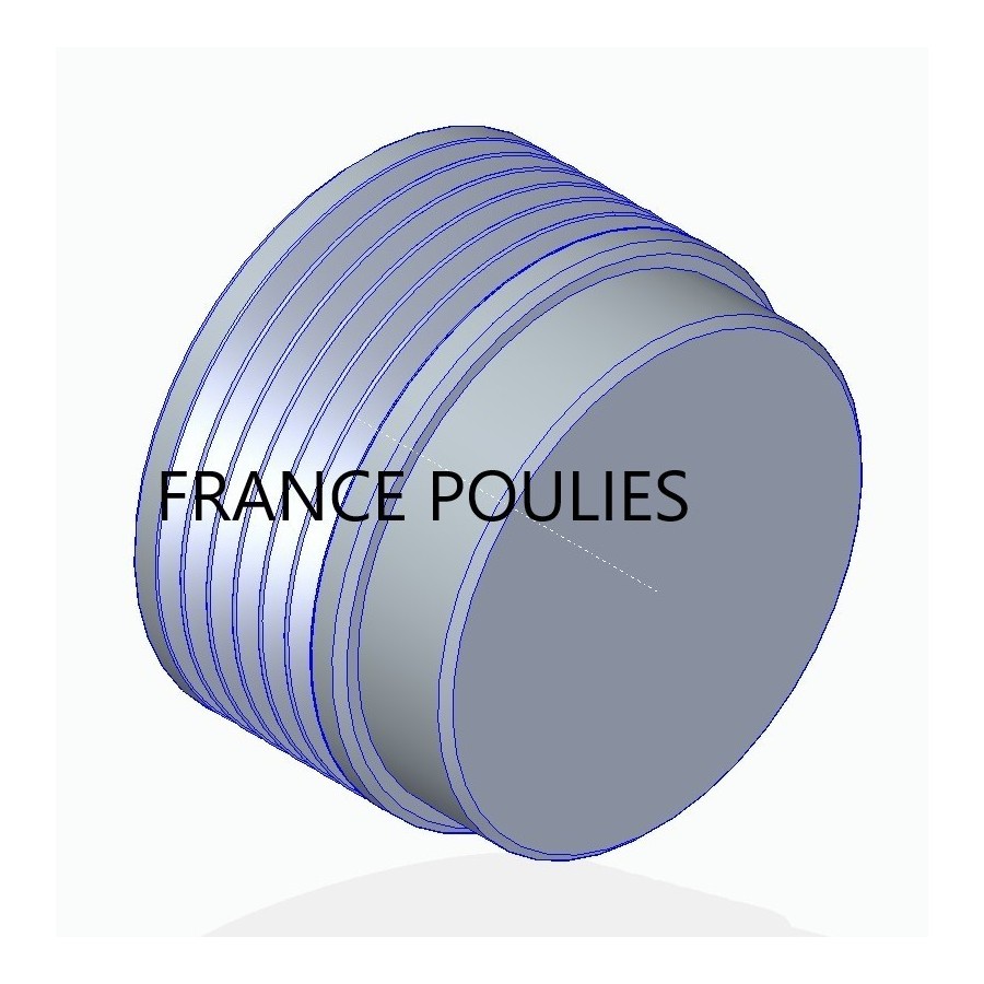 POULIE POLY-V ALU Øext 63 PK 6 DENTS
