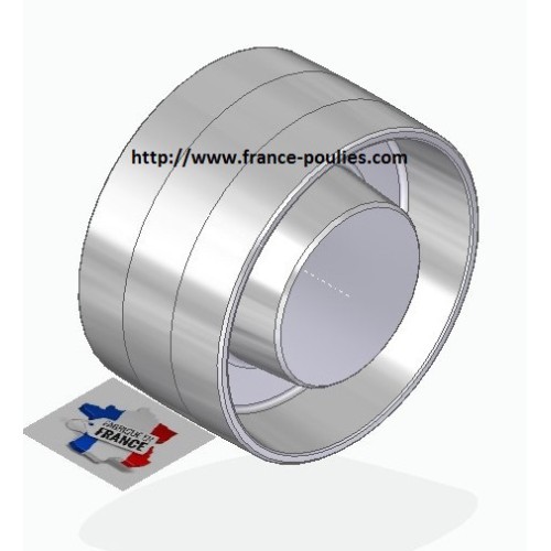 poulie plate alu 110x60 