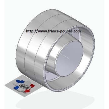 poulie plate alu 110x60 