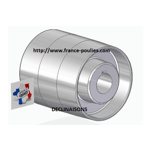 poulie plate  alu 110x120 