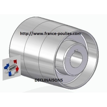 poulie plate  alu 110x120 