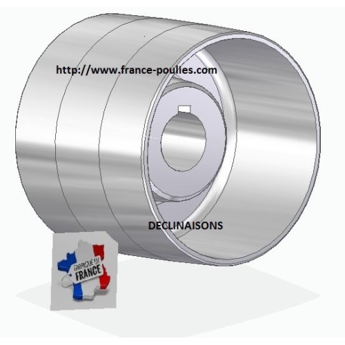 poulie plate alu 120x100