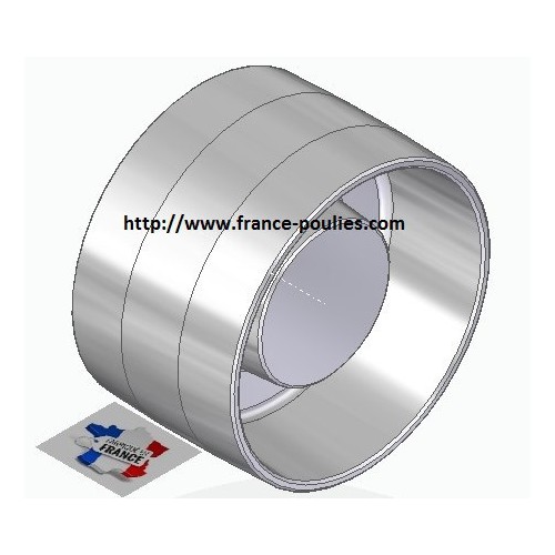 poulie plate alu 130x80 