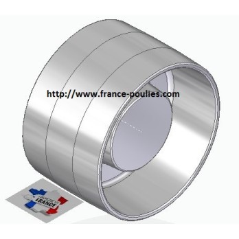 poulie plate alu 130x80 