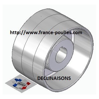 poulie plate alu 130x80 