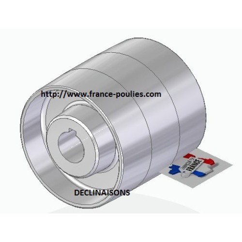 poulie plate alu 130x100