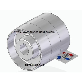 poulie plate alu 130x100