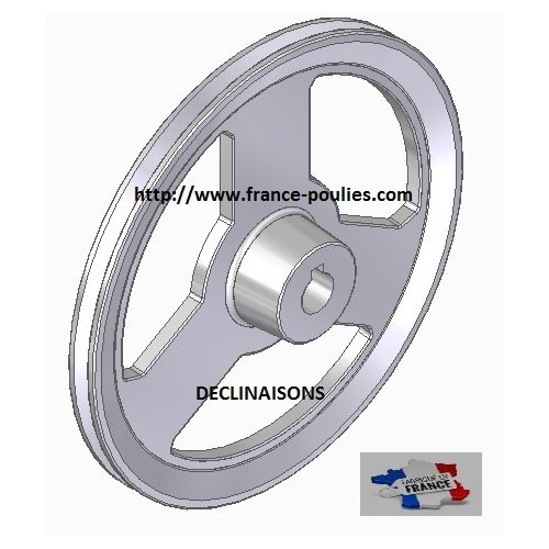 poulie alu  1SPZ Øp 250