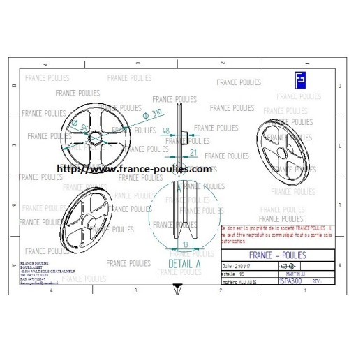 poulie alu 1 SPA 300