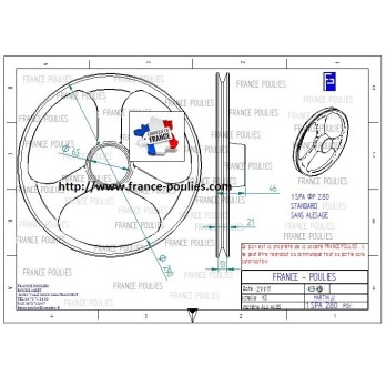 poulie alu 1 SPA 280