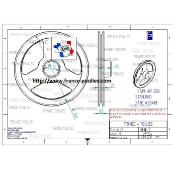 poulie alu 1 SPA 250