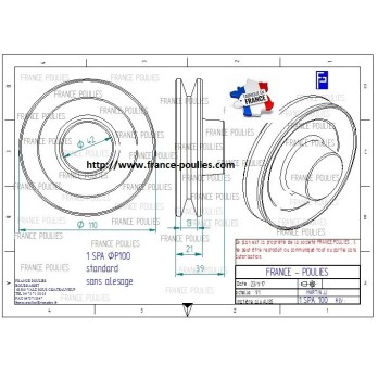 poulie alu 1 SPA 100