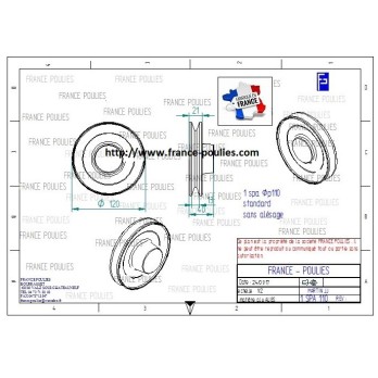 poulie alu 1 SPA 110
