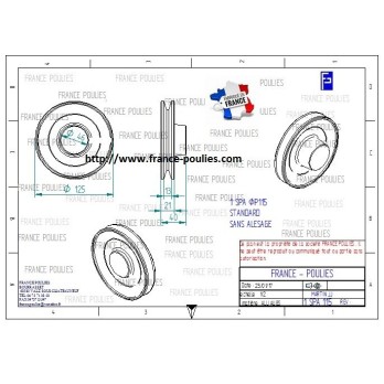 poulie alu 1 SPA 115