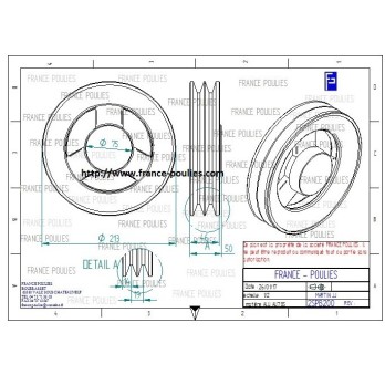 poulie alu 2 spb Øp 200