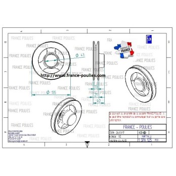 poulie alu 1 SPA 125
