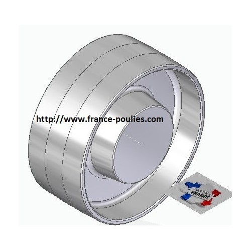 poulie plate alu Ø140x60