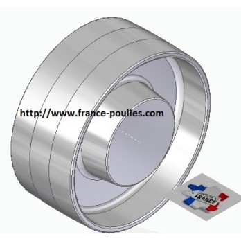 poulie plate alu Ø140x60