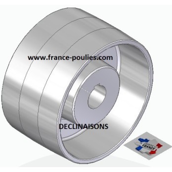 poulie plate alu Ø140x80