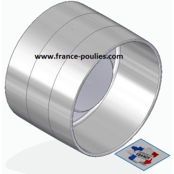 poulie plate alu Ø140x100