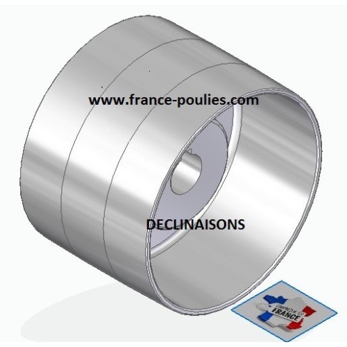 poulie plate alu Ø140x100