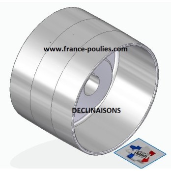 poulie plate alu Ø140x100