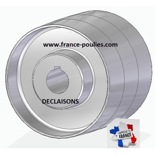 poulie plate alu Ø140x120