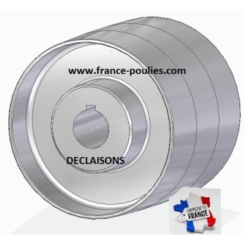 poulie plate alu Ø140x120