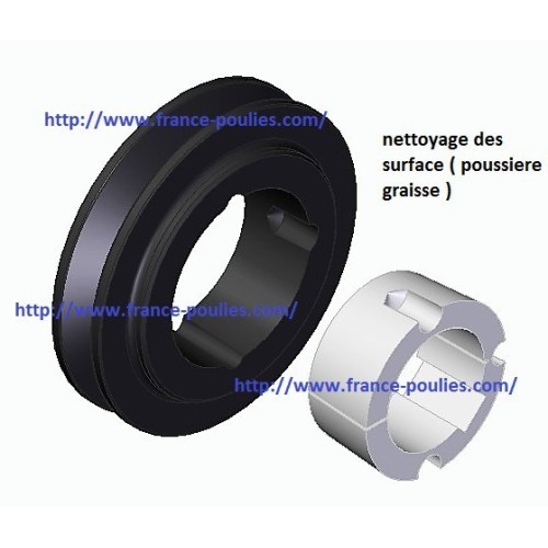 Plan de montage d'un moyeu amovible