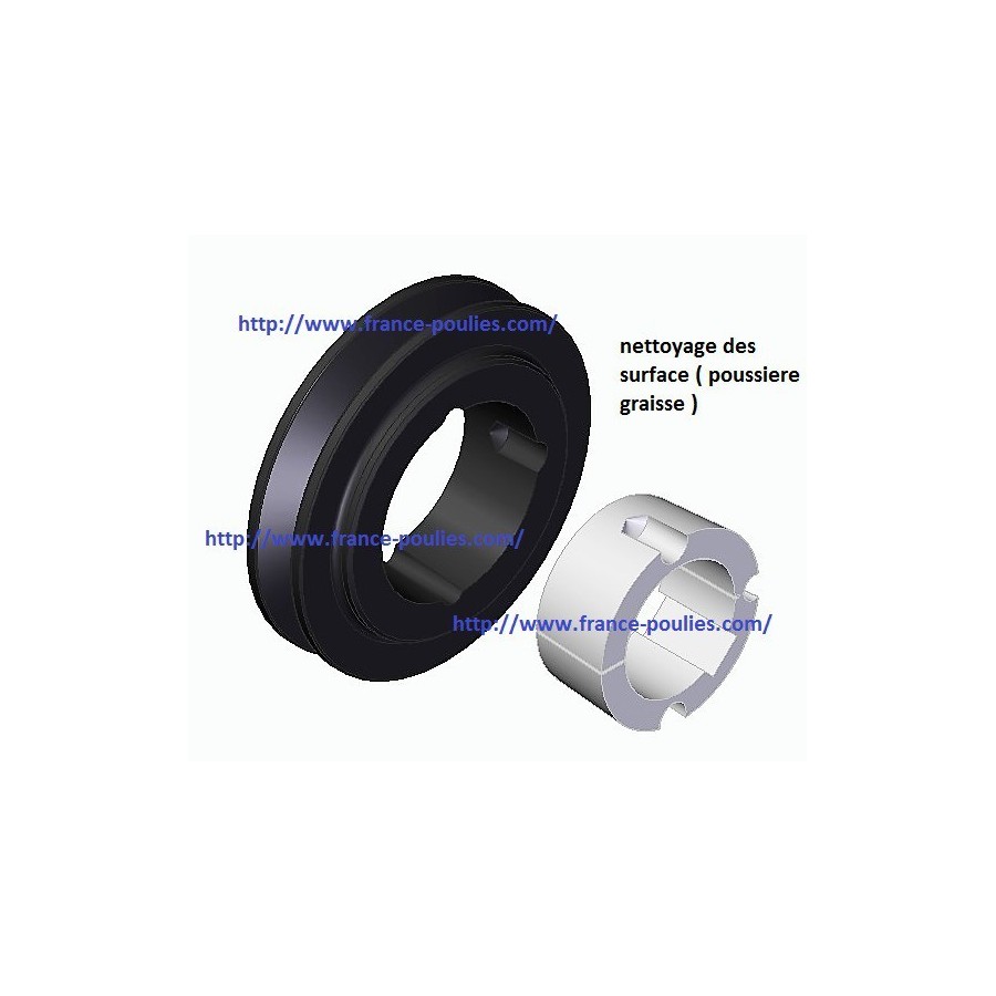 Plan de montage d'un moyeu amovible